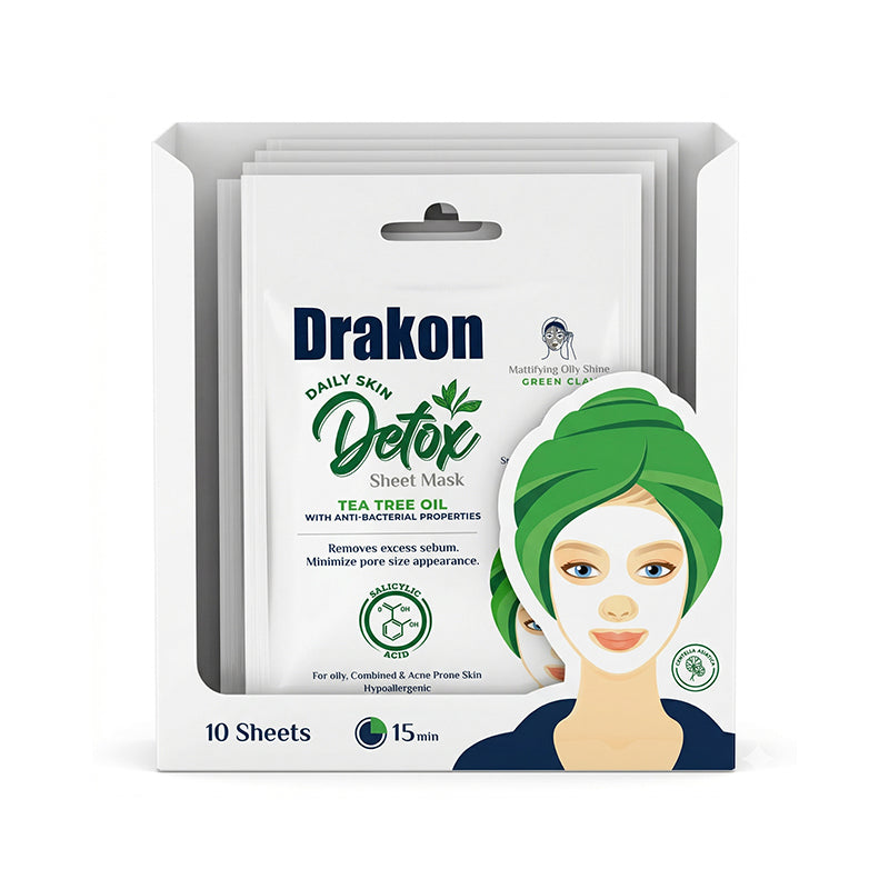 "Drakon Detox Sheet Mask (10 sheets ) "