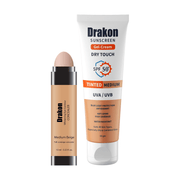 Drakon Whitening Eye Contour Concealer + Drakon Tinted Sunscreen Foundation SPF50+ (Medium Shades) - Drakon