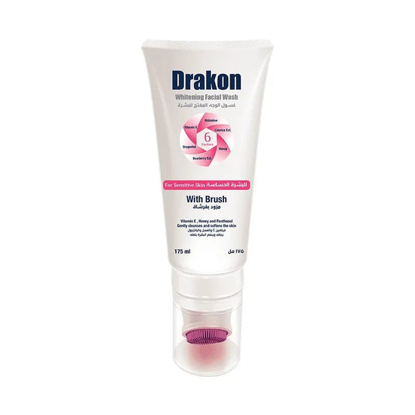 Drakon® Whitening Facial Cleanser For Sensitive Skin With Silicone Brush - Drakon
