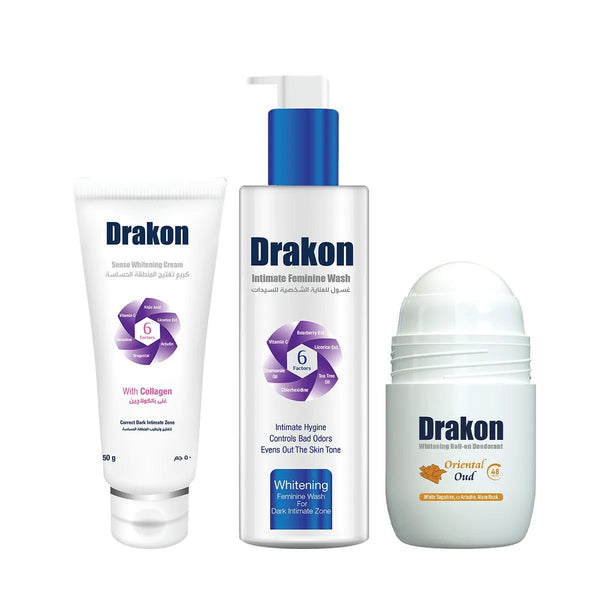 Intimate wash with senso cream and Oud Roll - on - Drakon