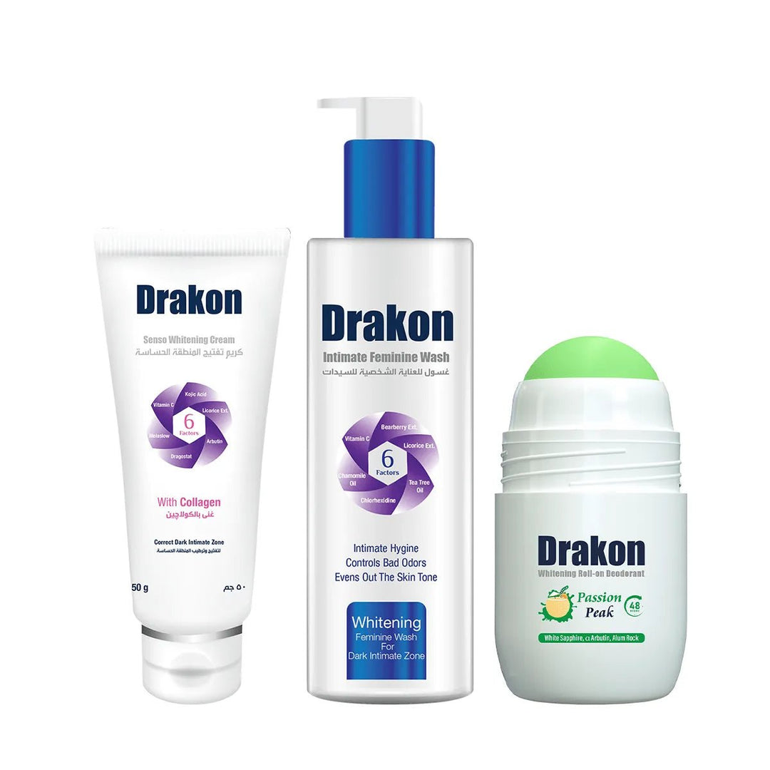 Intimate wash with senso cream and passion peak Roll - on - Drakon