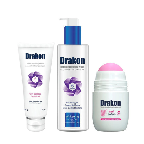 Intimate wash with senso cream and Pink Bubble Roll - on - Drakon