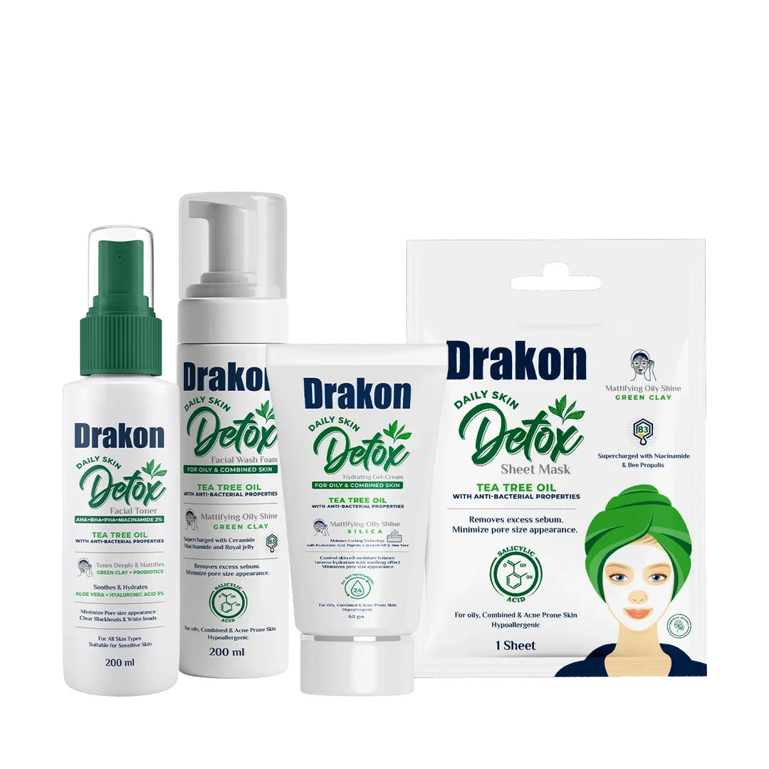 Detox Wash Foam + Hydrating Cream + Toner + Sheet Mask